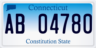 CT license plate AB04780