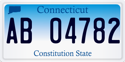 CT license plate AB04782