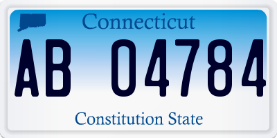 CT license plate AB04784