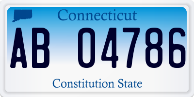 CT license plate AB04786