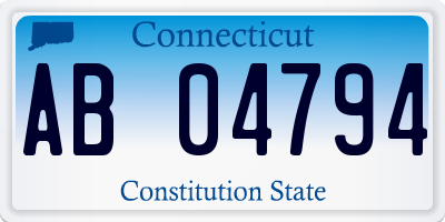 CT license plate AB04794