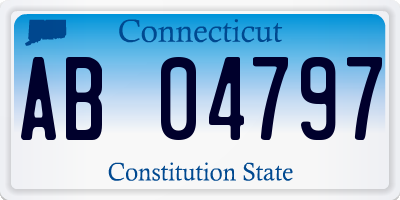 CT license plate AB04797