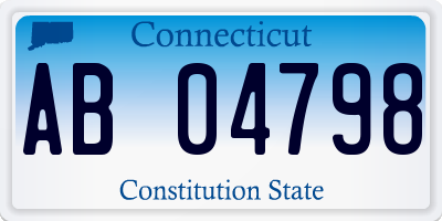 CT license plate AB04798