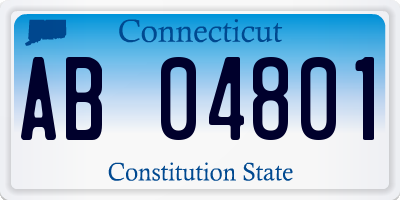 CT license plate AB04801