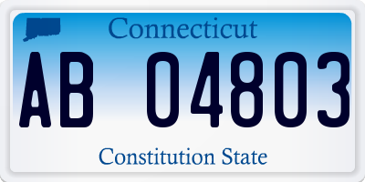 CT license plate AB04803