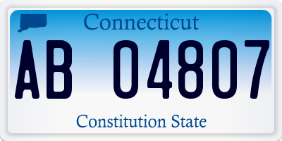 CT license plate AB04807