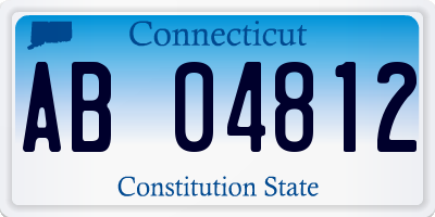 CT license plate AB04812