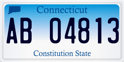 CT license plate AB04813