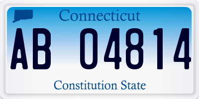 CT license plate AB04814