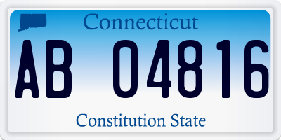 CT license plate AB04816