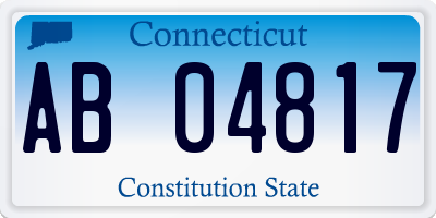 CT license plate AB04817