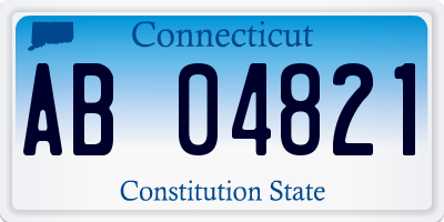 CT license plate AB04821