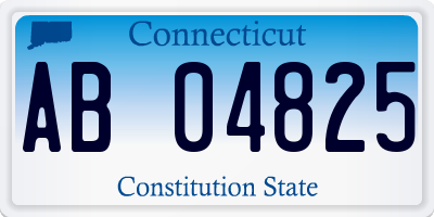 CT license plate AB04825