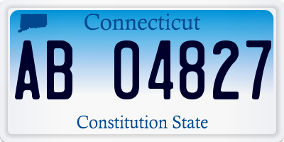 CT license plate AB04827