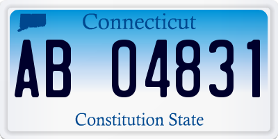 CT license plate AB04831