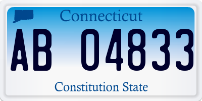 CT license plate AB04833