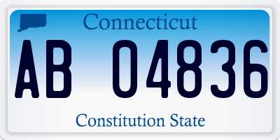 CT license plate AB04836