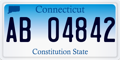 CT license plate AB04842