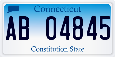 CT license plate AB04845