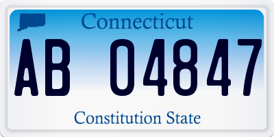 CT license plate AB04847