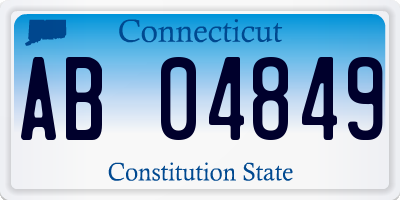 CT license plate AB04849