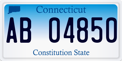 CT license plate AB04850