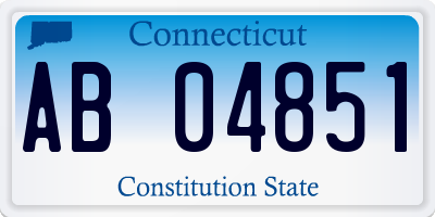 CT license plate AB04851