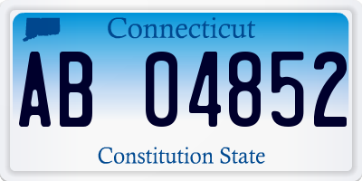 CT license plate AB04852