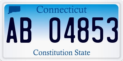 CT license plate AB04853