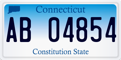 CT license plate AB04854