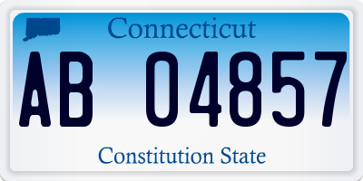 CT license plate AB04857