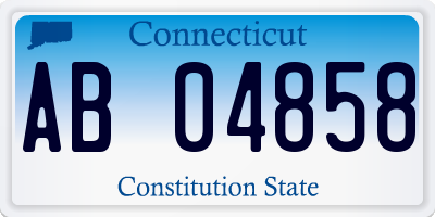 CT license plate AB04858