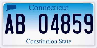 CT license plate AB04859