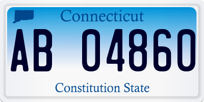 CT license plate AB04860