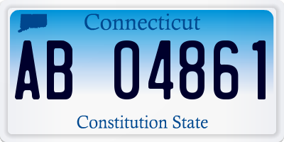 CT license plate AB04861