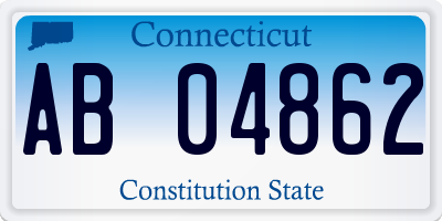 CT license plate AB04862