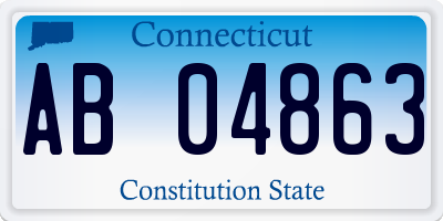 CT license plate AB04863