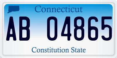 CT license plate AB04865