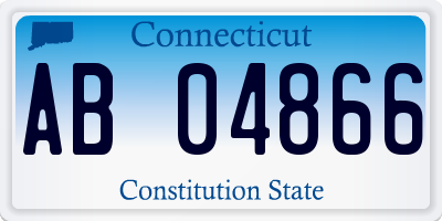 CT license plate AB04866