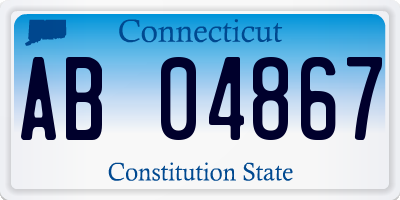 CT license plate AB04867