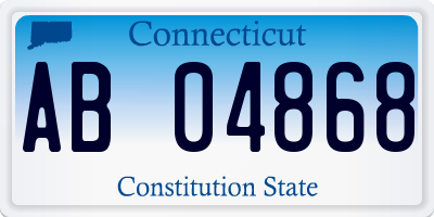 CT license plate AB04868