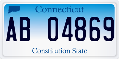 CT license plate AB04869