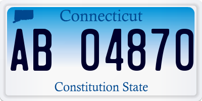 CT license plate AB04870