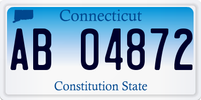 CT license plate AB04872