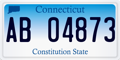 CT license plate AB04873