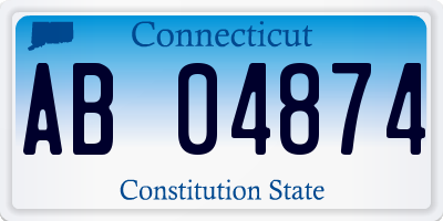 CT license plate AB04874