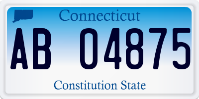 CT license plate AB04875