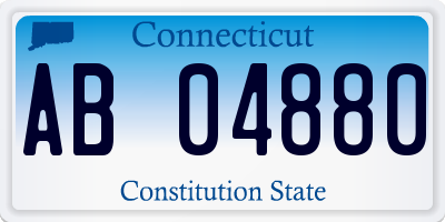 CT license plate AB04880