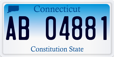 CT license plate AB04881