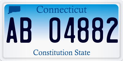 CT license plate AB04882